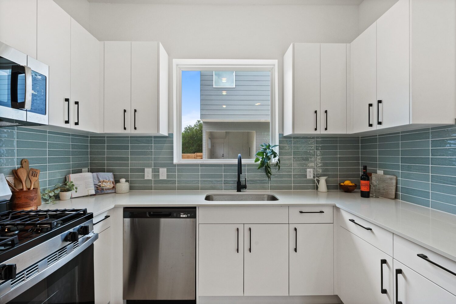 Kitchen with gas range